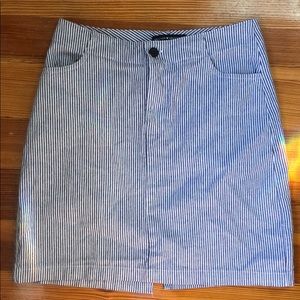 Brandy Melville blue and white striped skirt